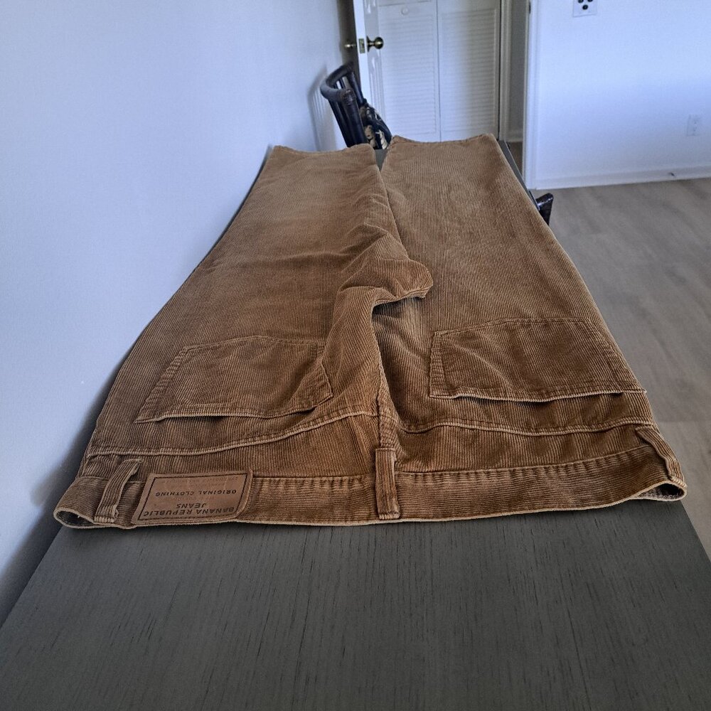 Banana Republic Made in Italy Vintage Jeans Brown Cotton Corduroy Pants Men 36R - Picture 6 of 16